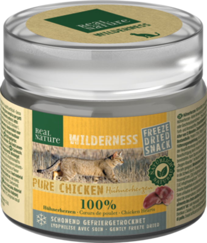 REAL NATURE Snacks REAL NATURE WILDERNESS Gefriergetrocknete Hühnerherzen 6x25g