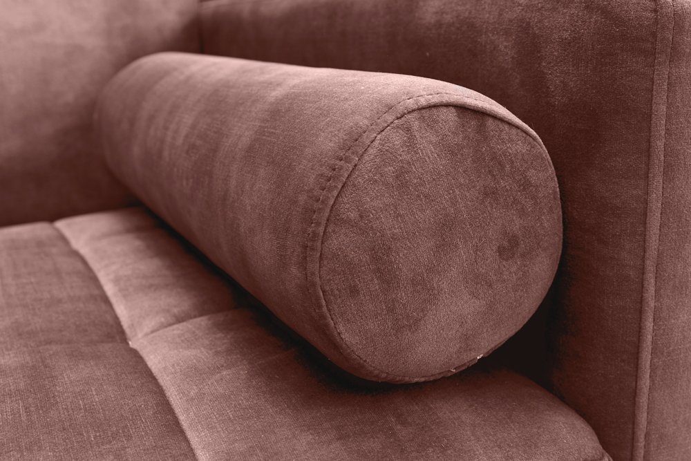 riess-ambiente Schlafsofa COUTURE 196cm altrosa / braun, Einzelartikel 1 Teile, Wohnzimmer · Microvelours · Bettfunktion