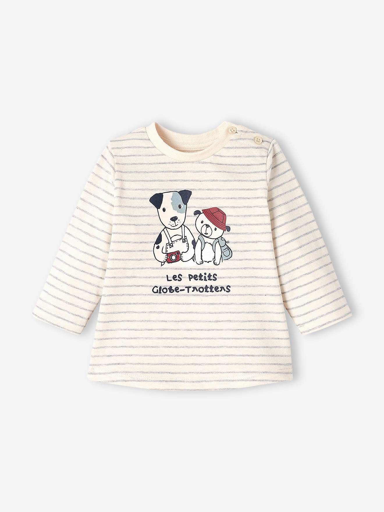 Vertbaudet Baby-Set: Shirt & Sweathose Oeko-Tex - blau