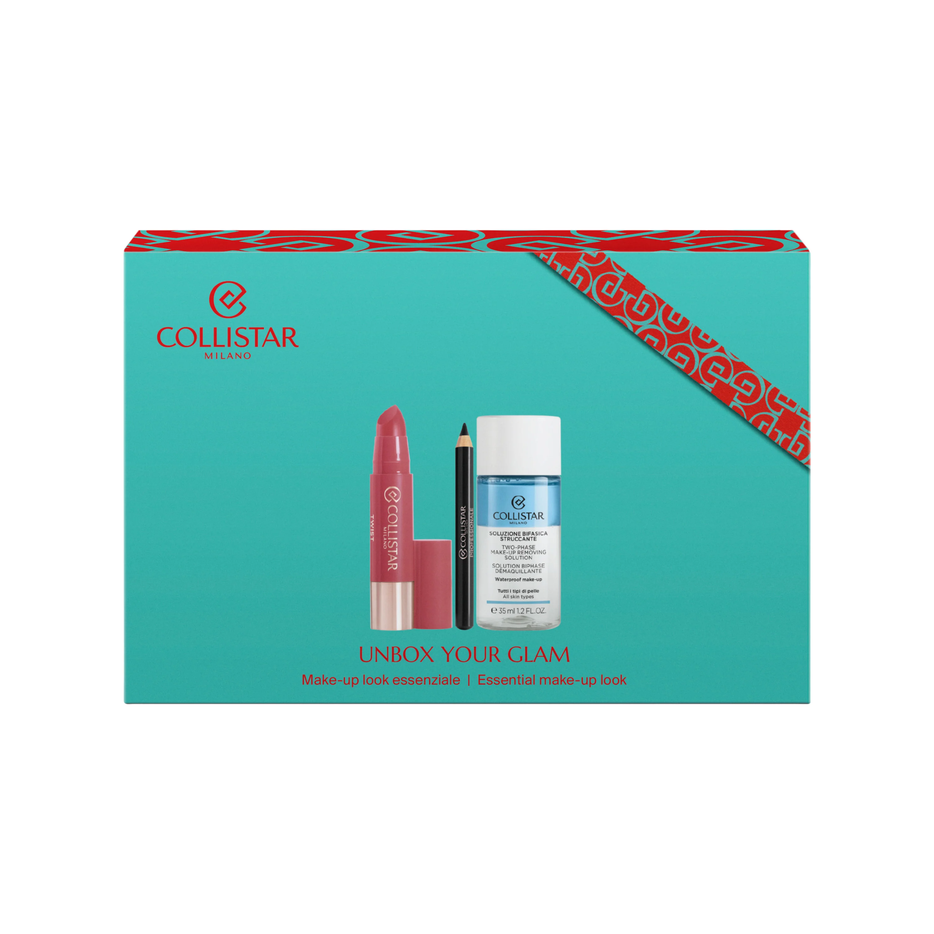 Conjunto Balmy Gloss Twist Lips - Kit de Maquiagem, Gloss Labial, Lápis de Olho, Removedor de Maquiagem para Olhos