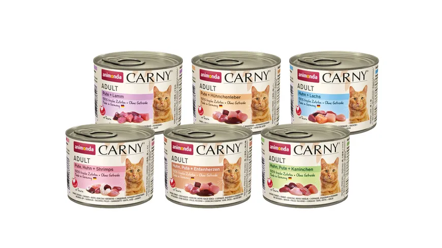 ANIMONDA Katzennassfutter Carny Adult 6er Pack 1200 g