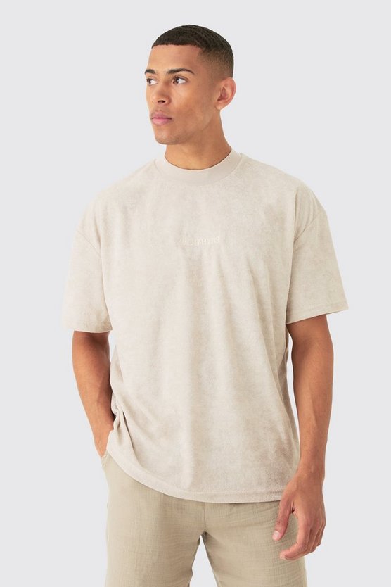Oversize Frottee Homme T-Shirt