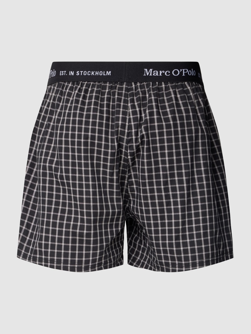 Boxershorts mit Allover-Muster im 2er-Pack in schwarz