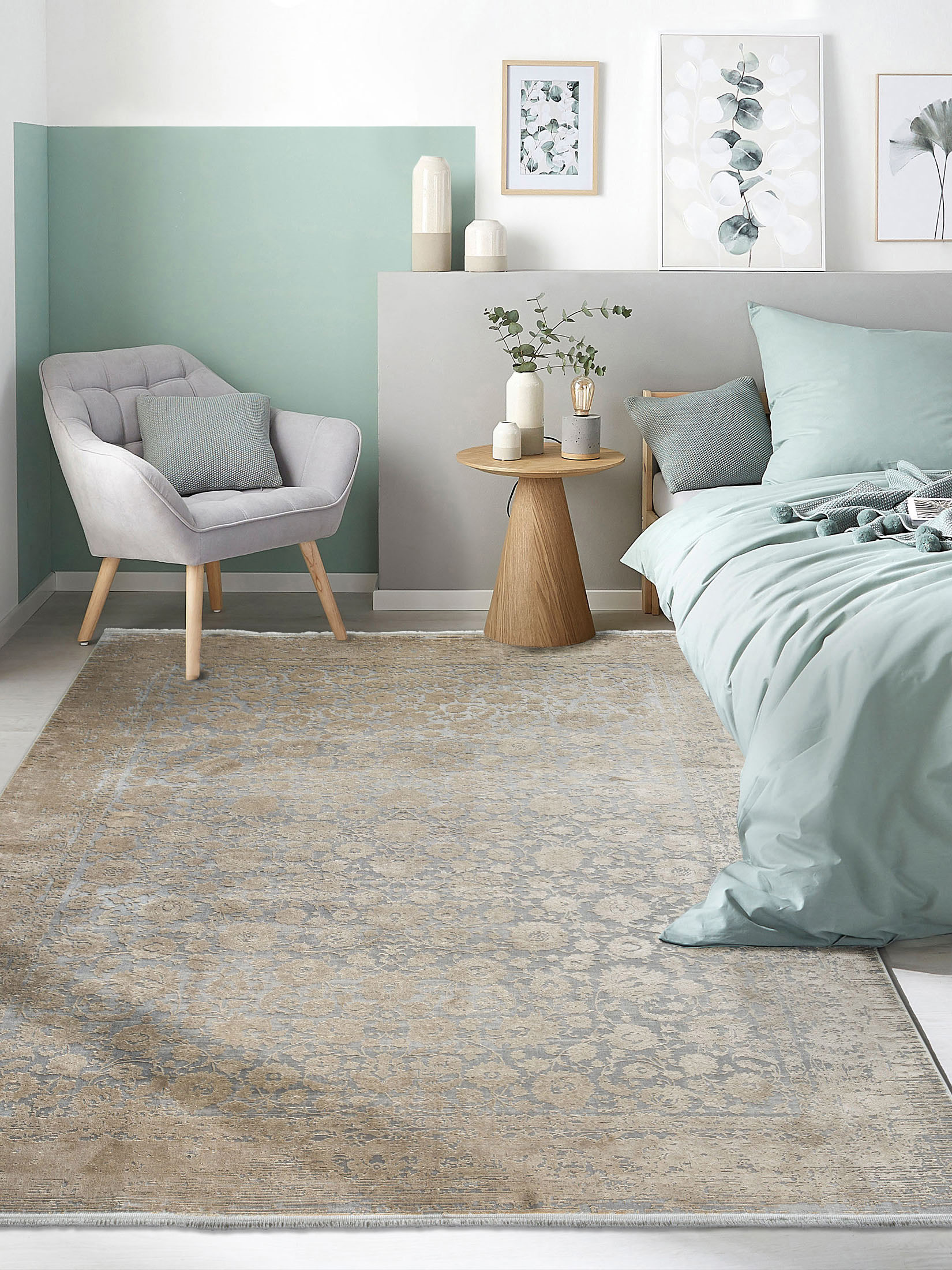 Magnificence Vintage-Teppich, Gold