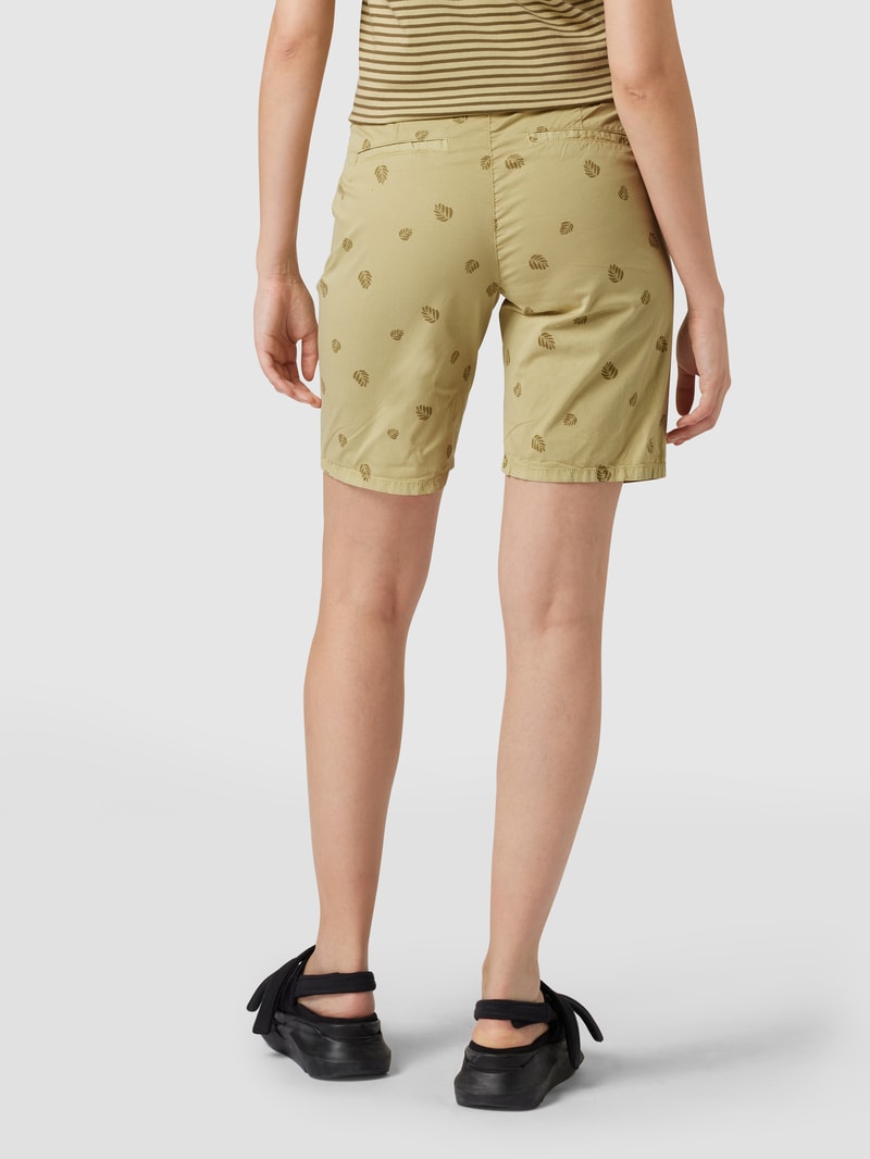 Shorts mit Gürtel in Flecht-Optik in schilf