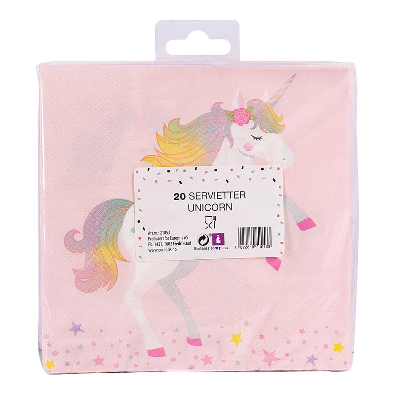 Giform Servietter 20-pk 33x33 cm unicorn