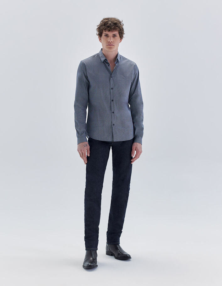 Chemise SLIM marine minimaliste EASY CARE Homme