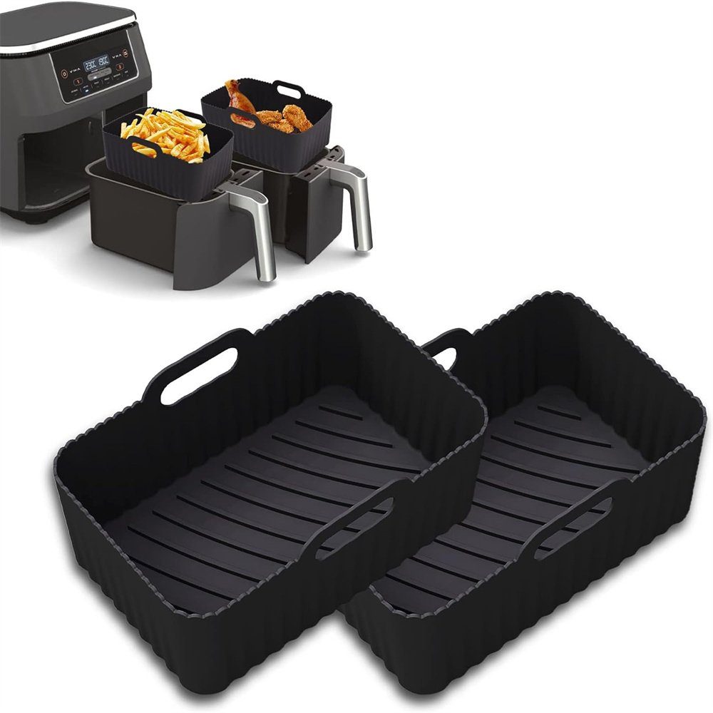 Runxizhou Backform 2Pcs Airfryer Zubehör für Ninja Foodi Max Dual Zone AF400EU AF300EU