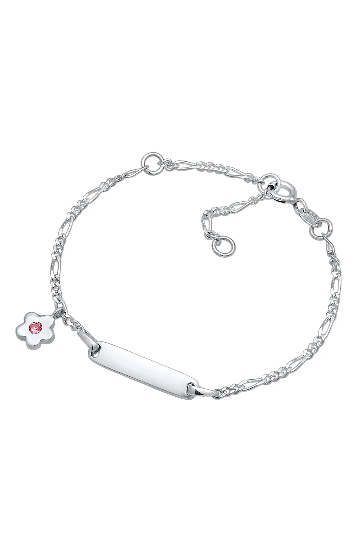 ELLI  Armband Kinder ID-Armband Schild Blume Geburt 925 Silber