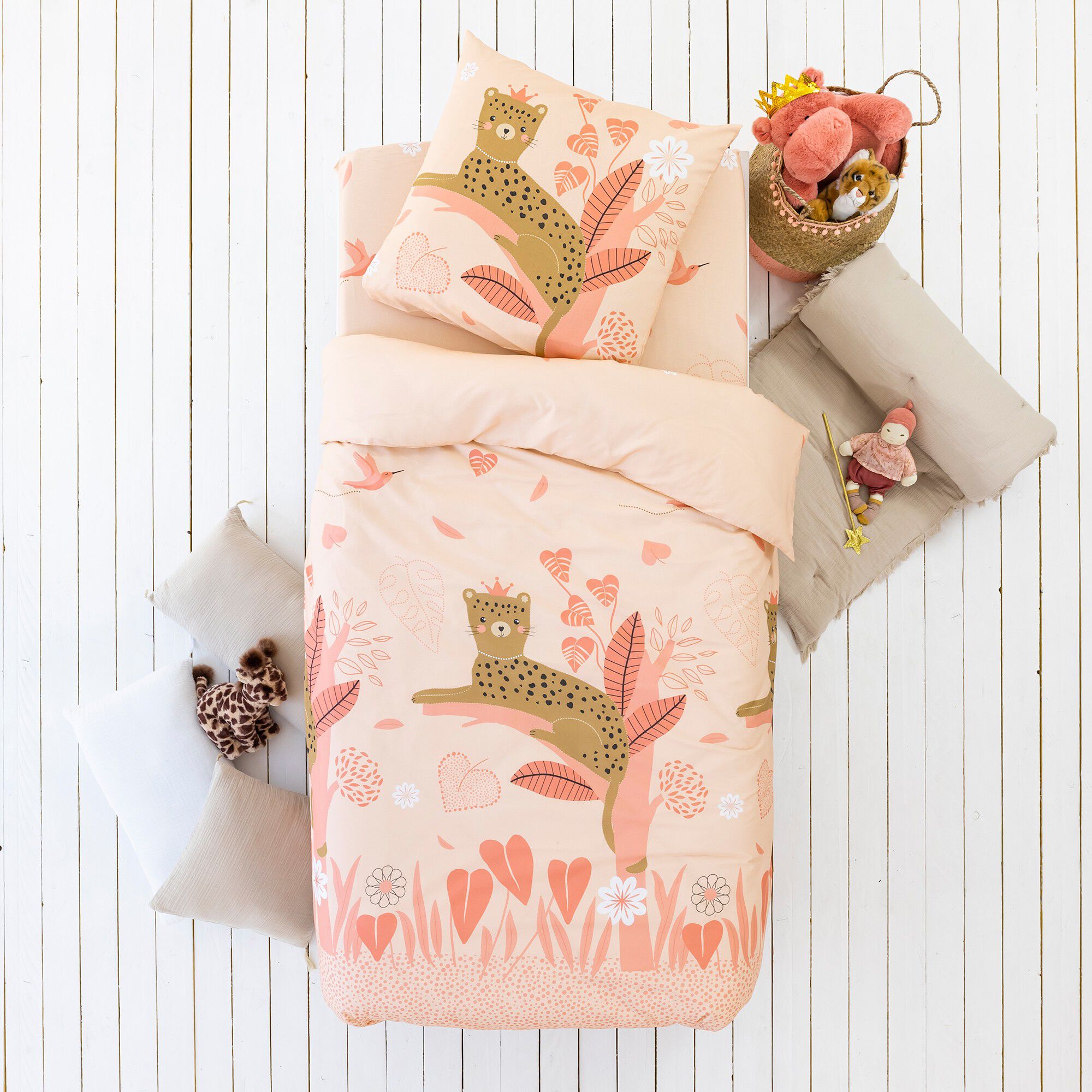 Linge de lit enfant Reina imprimé 1 personne