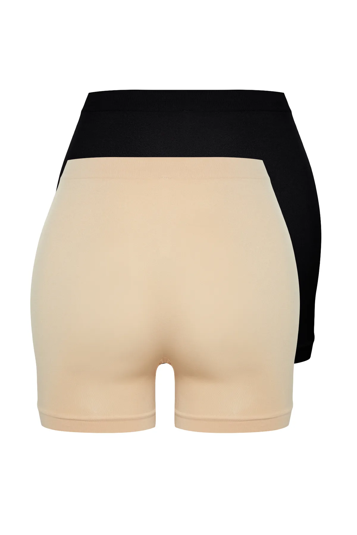 Trendyol Collection  Black-Skin 2er-Pack nahtlose/nahtlose Boxer-Strickhöschen THMSS24KU00032