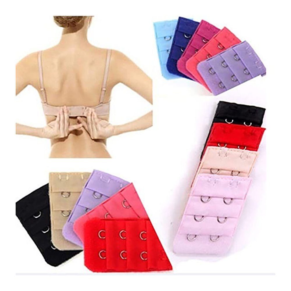 EBUY BH-Verlängerung 25er-Pack BH-Verlängerungsträger mit 2 Haken und 3 Reihen für Damen (25 St)