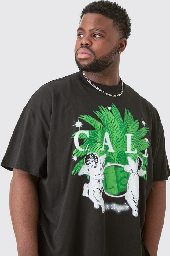Plus Oversize T-Shirt mit Print