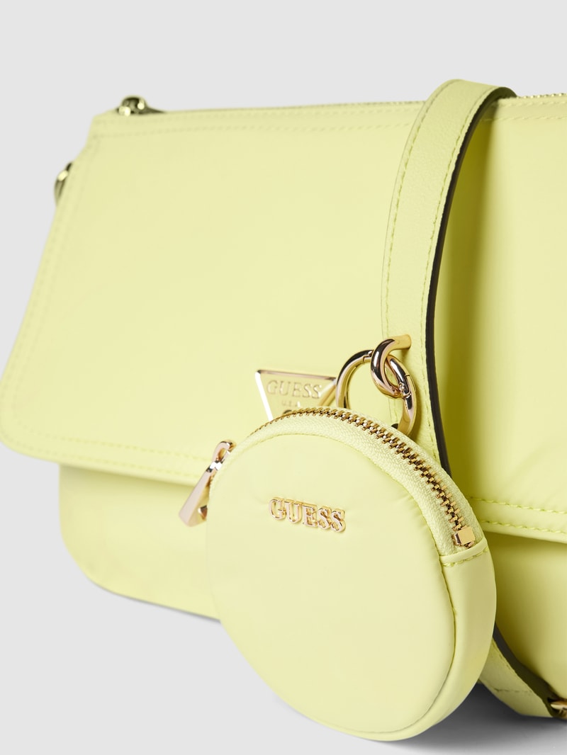 Handtasche mit Label-Details Modell 'GEMMA' in hellgelb