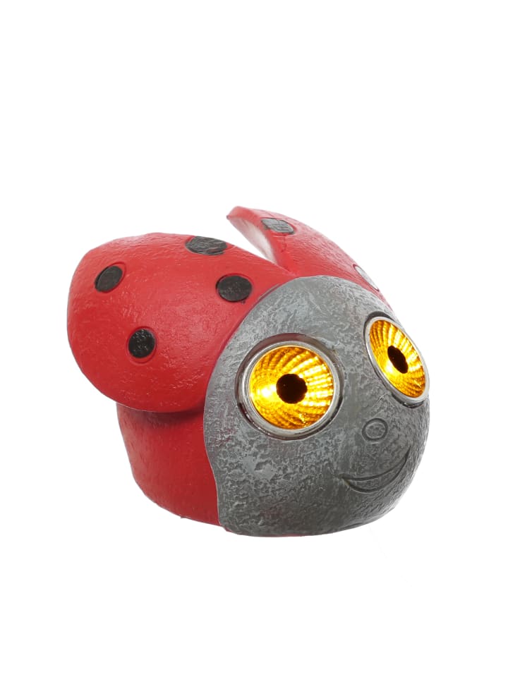 MARELIDA LED Solar Marienkäfer Gartenfigur D: 9cm in rot günstig kaufen onesize