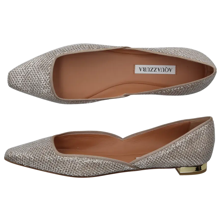 Aquazzura - Ballerinas MAJA Textil Lamè - gold