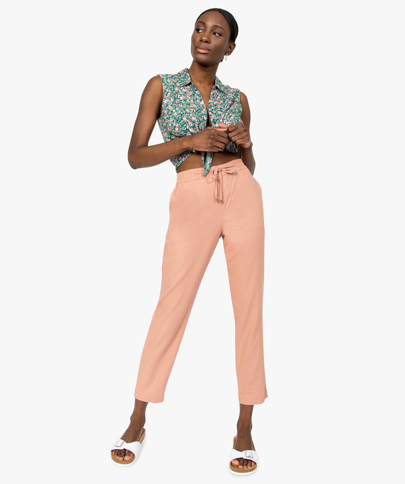 Chemise femme imprimée sans manches imprime | GEMO