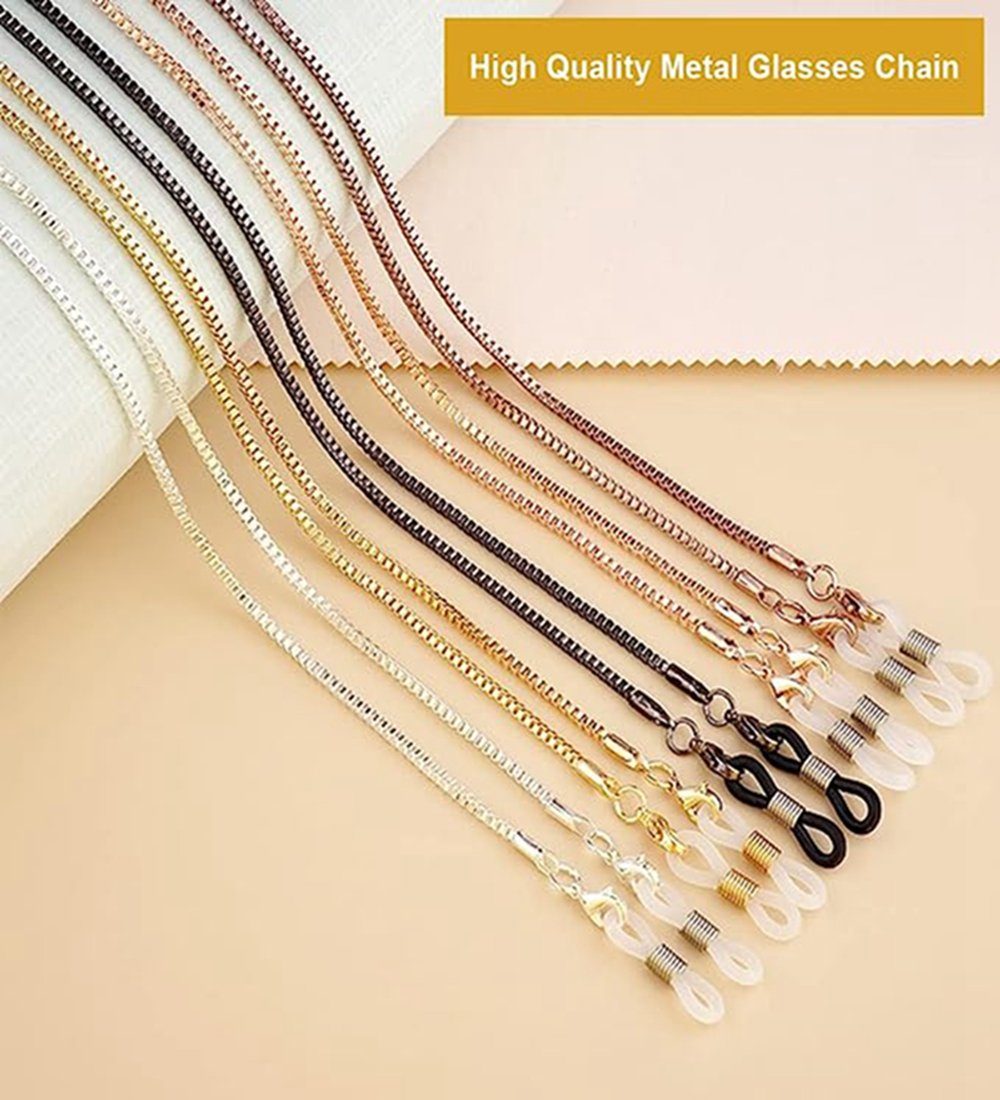 Ronner UG Brillenkette 4 Stück Brillenkette Sonnenbrillen kette Mit Kette Glasses Chain