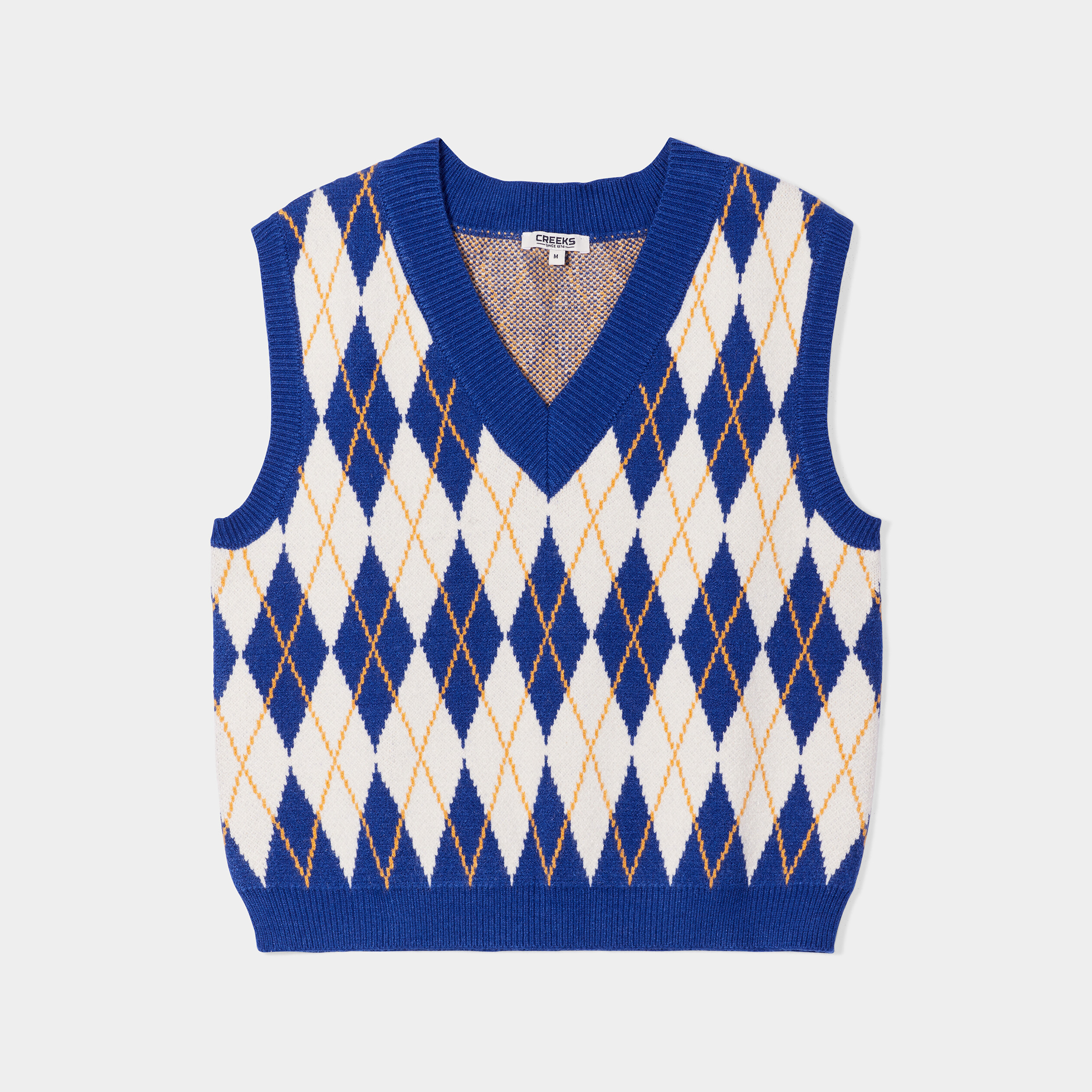 Pull sans manches col en V Creeks bleu electrique femme | La Halle