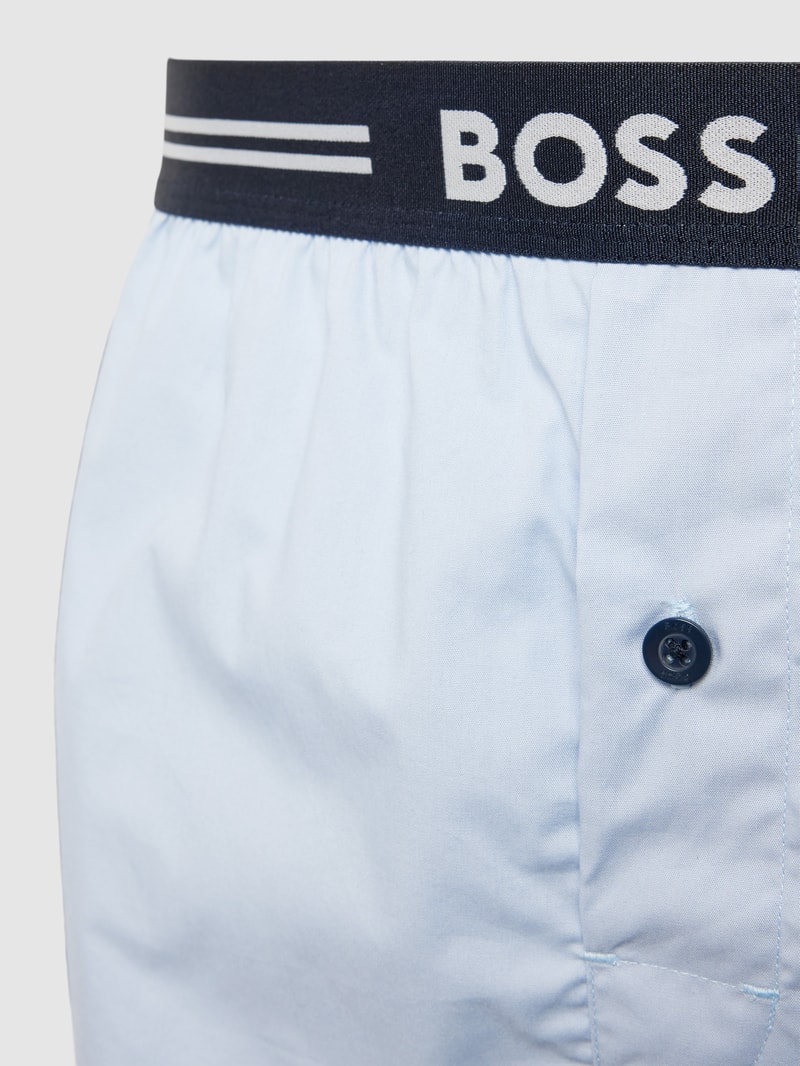 Boxershorts mit Label-Stitching im 3er-Pack in dunkelblau