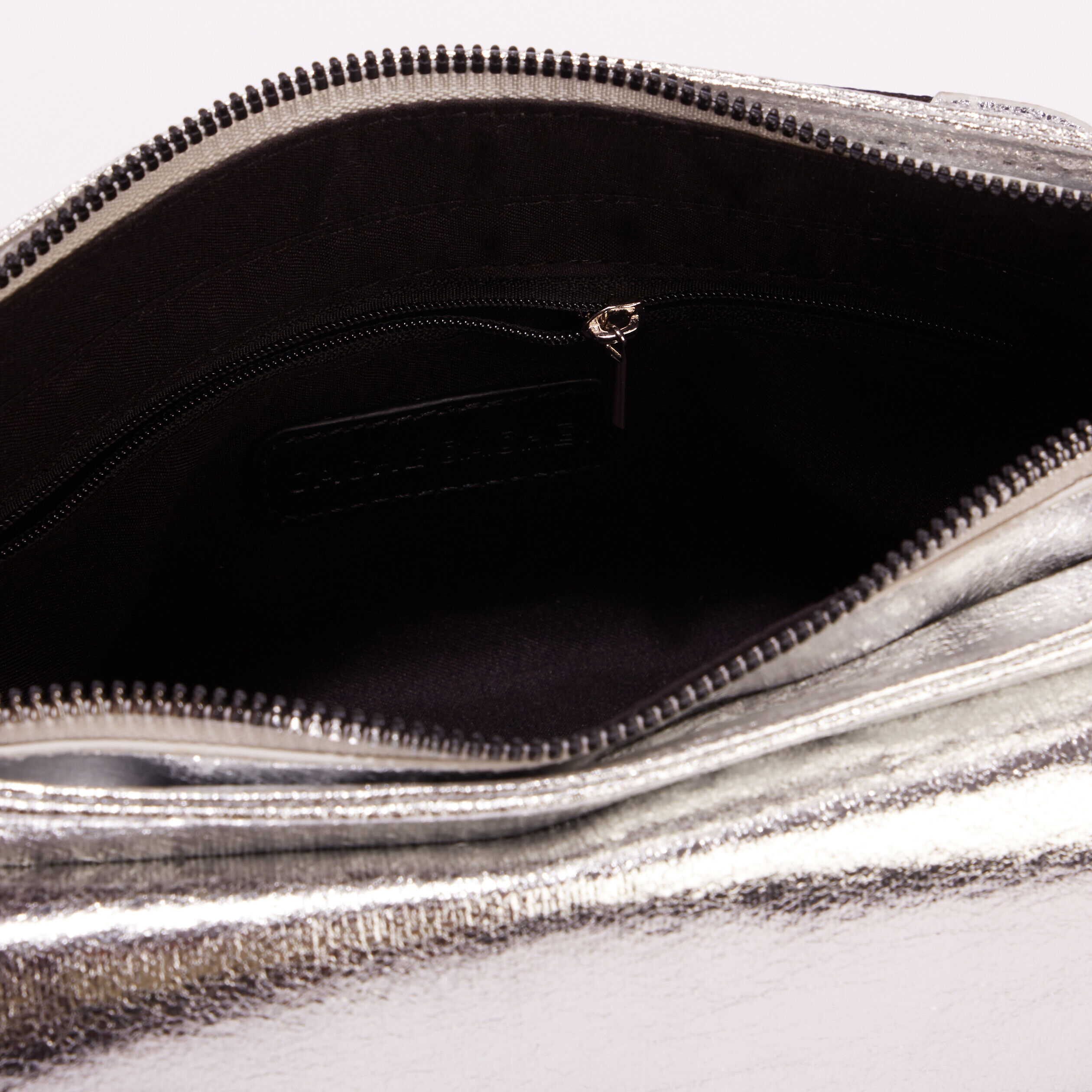 Sac pochette métallisé couleur argent femme | Cache Cache