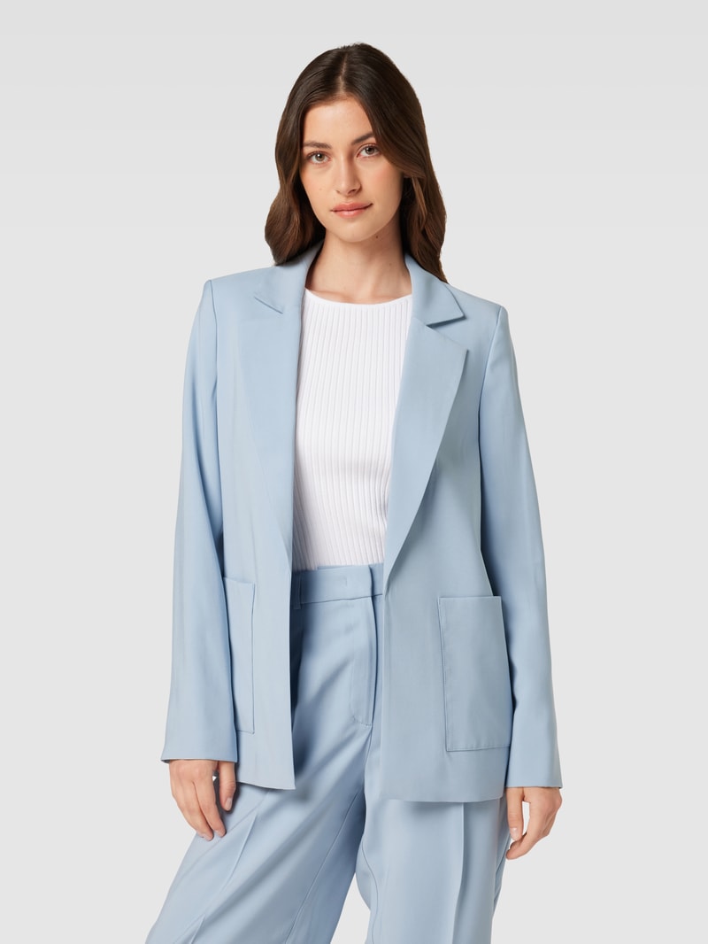 Blazer mit offener Vorderseite in rauchblau