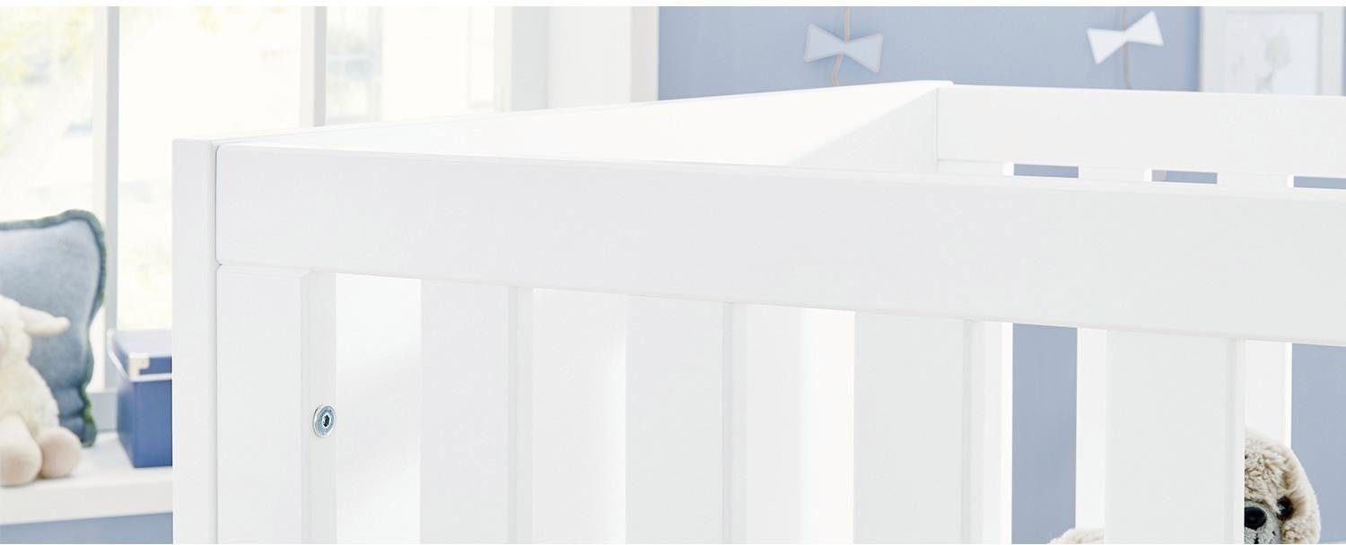 Pinolino® Babyzimmer-Komplettset Move, (Set, 3-St., Kinderbett, Schrank, Wickelkommode), breit groß; mit Kinderbett, Schrank und Wickelkommode; Made in Europe
