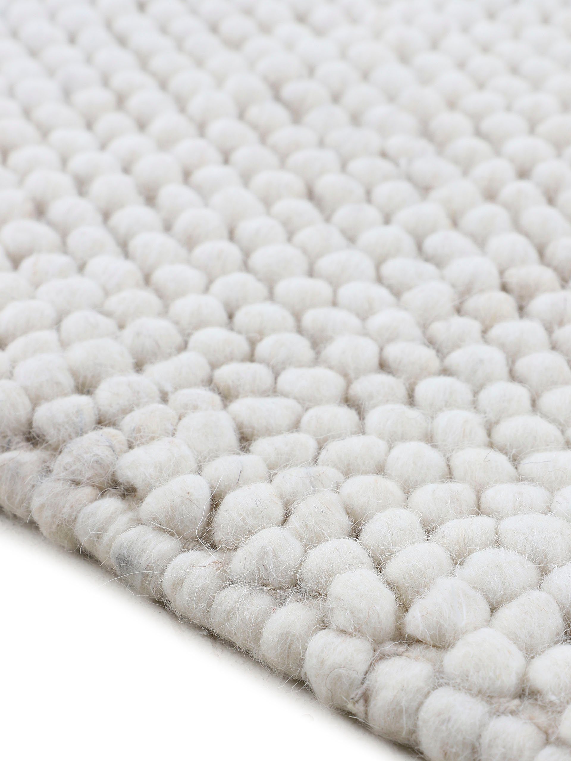 Teppich Calo, carpetfine, rechteckig, Höhe: 16 mm, Handweb Teppich, Uni Farben, meliert, handgewebt, 70% Wolle