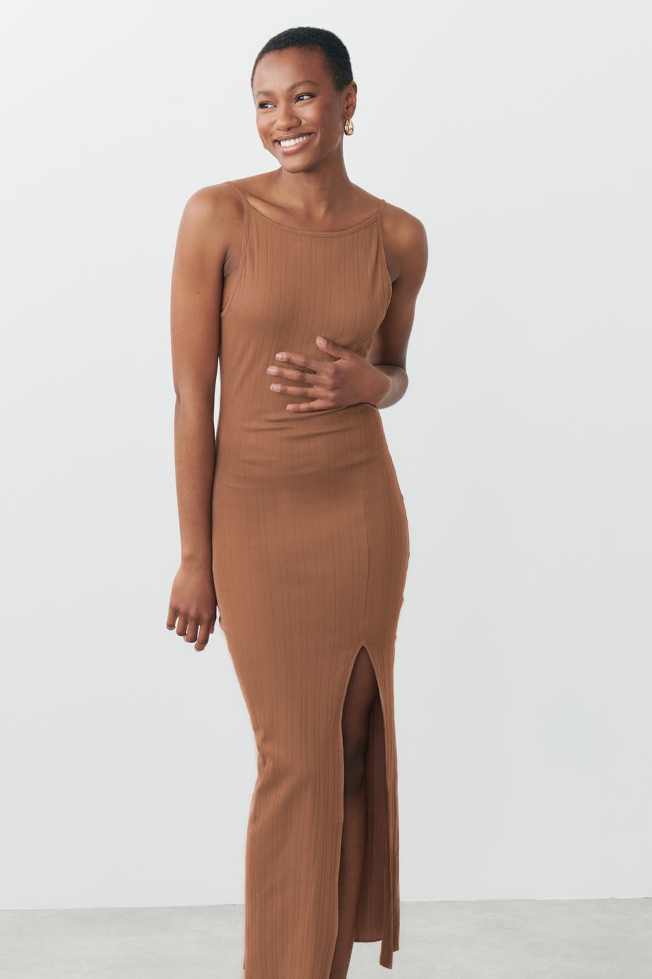 Long rib dress