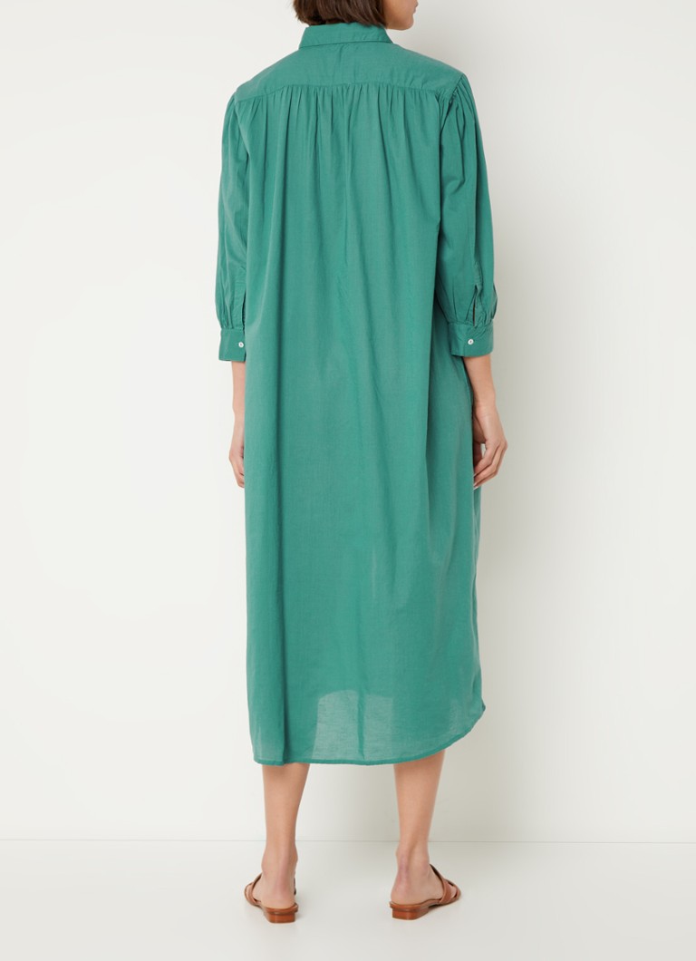 Robe-chemise midi by-bar avec détail plissé