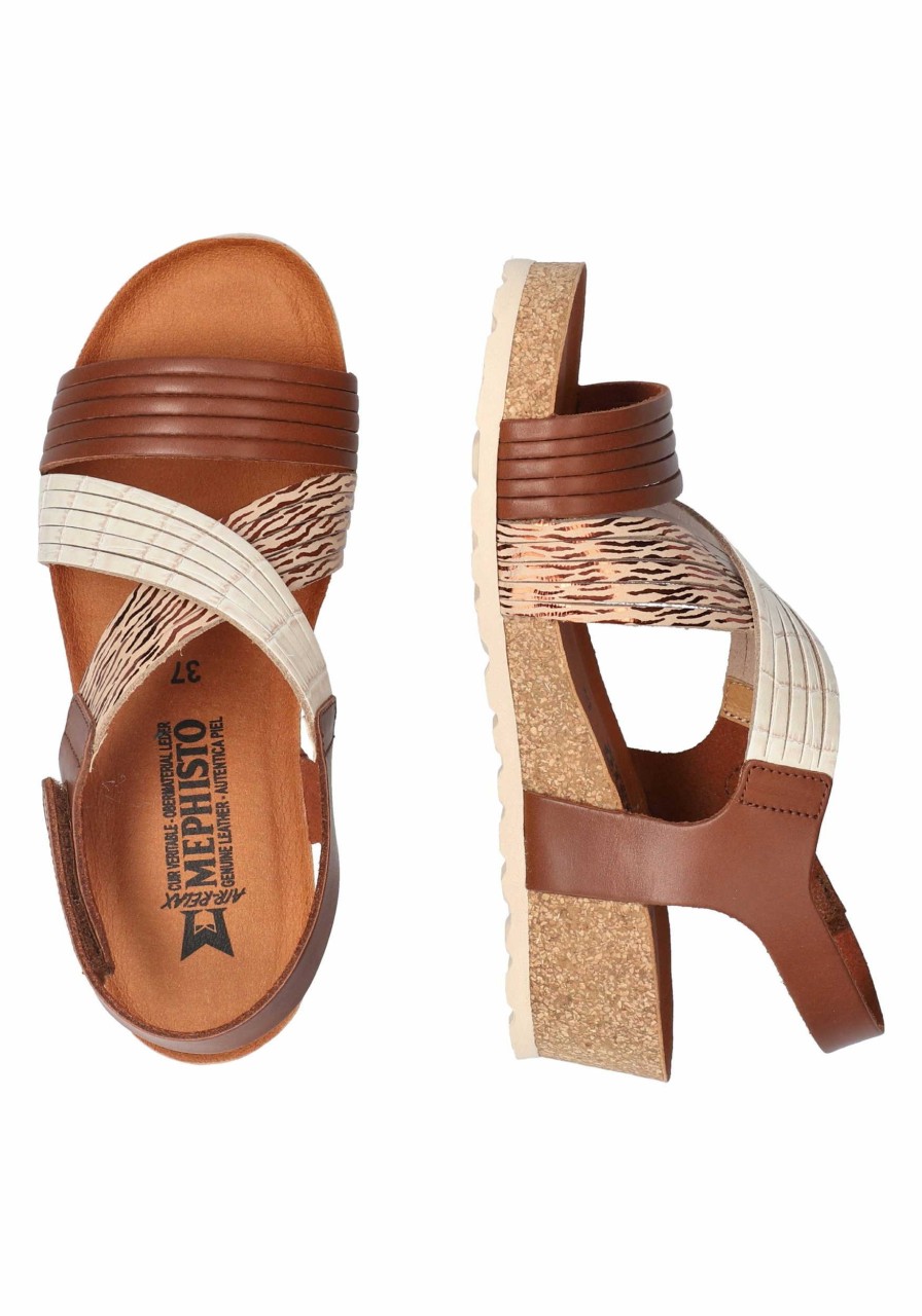 MEPHISTO Keilsandalen braun HAZELNUT