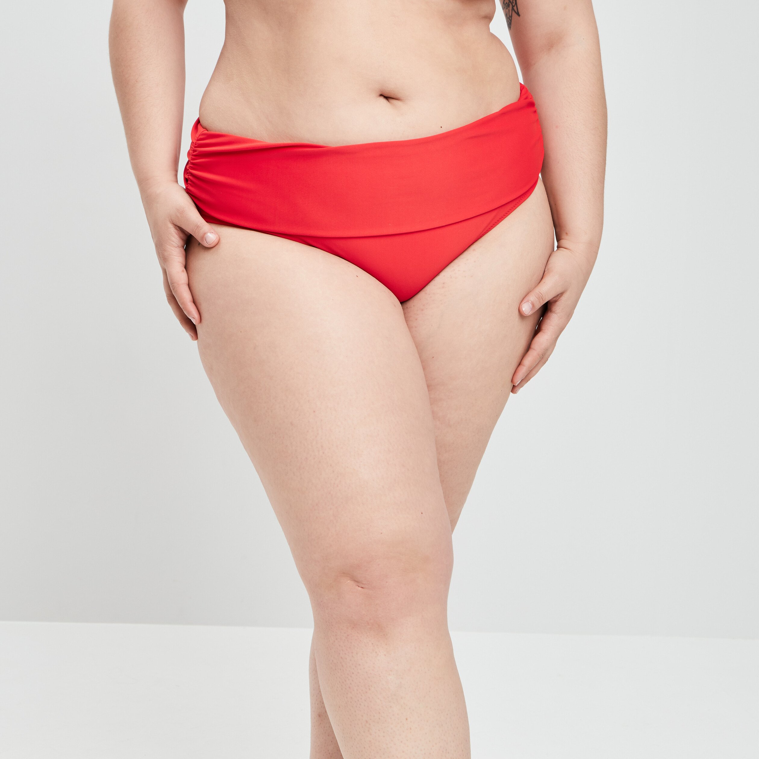 Bas de maillot de bain rouge femme grande taille | La Halle