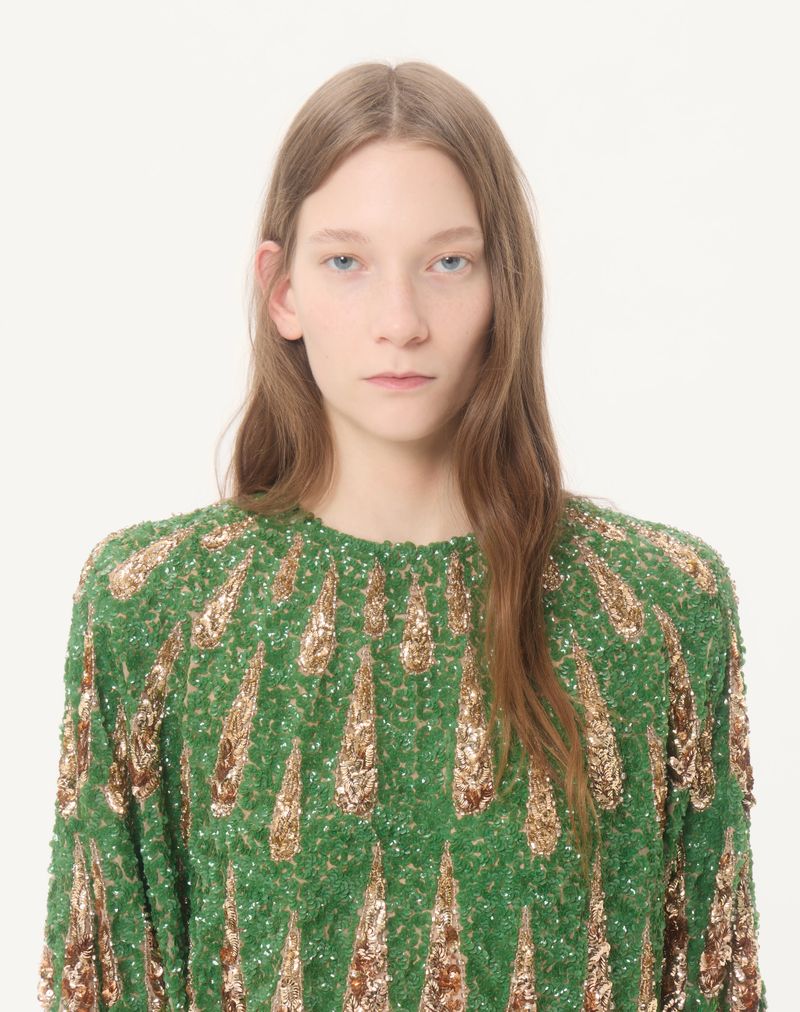 Broderet chiffontop