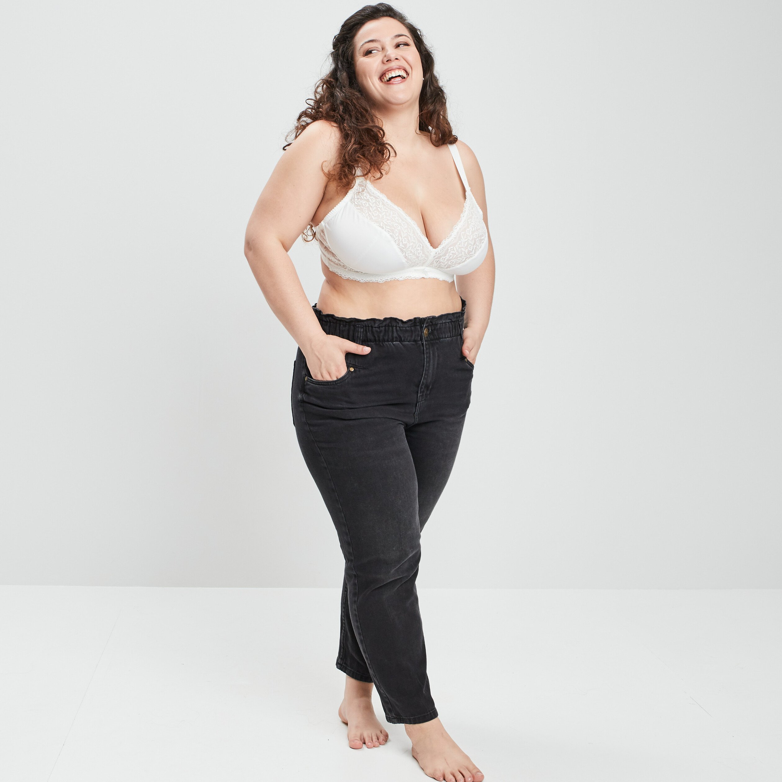 Soutien-gorge triangle blanc femme grande taille | La Halle