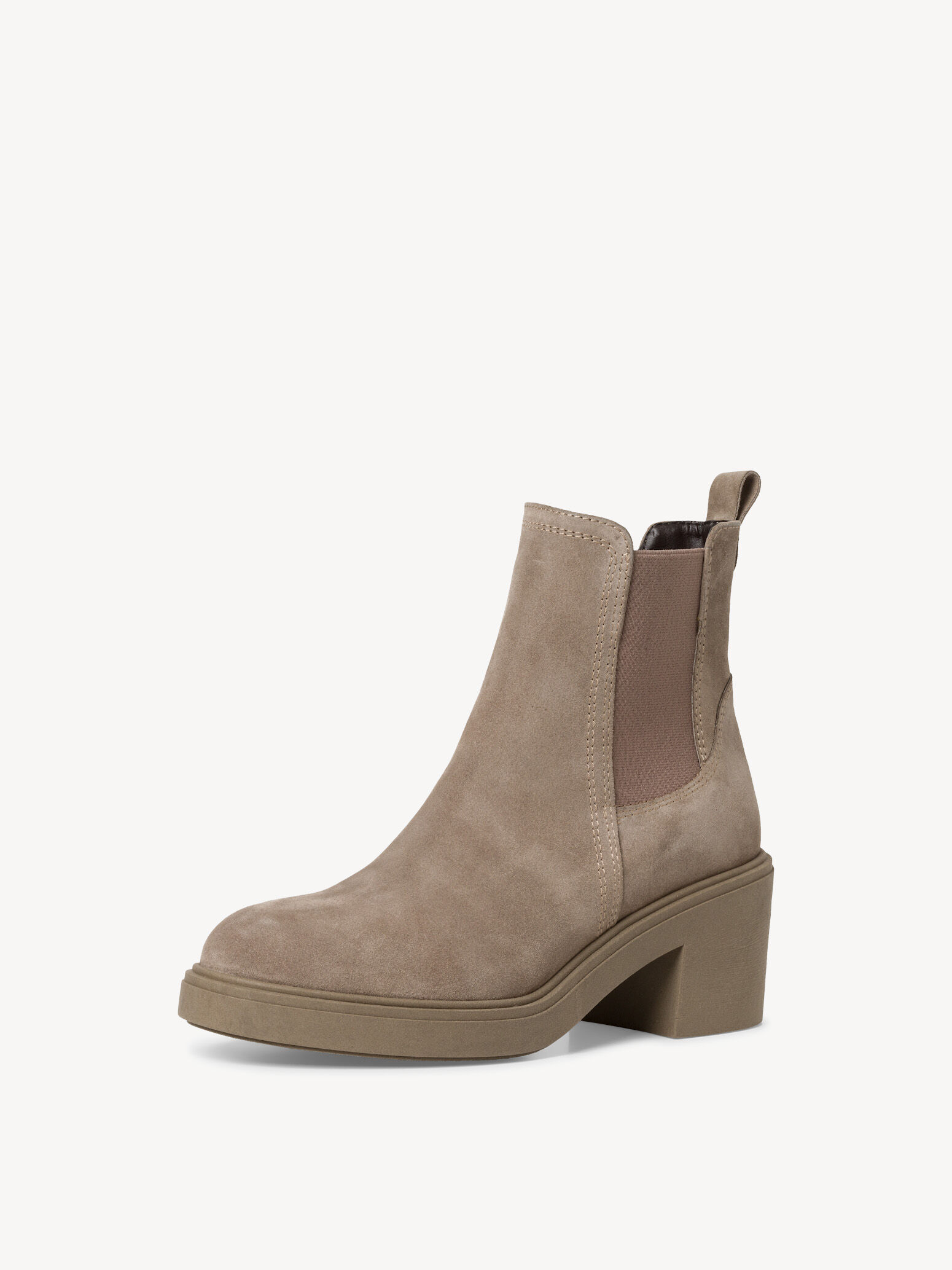 Bottine Chelsea en cuir - marron
