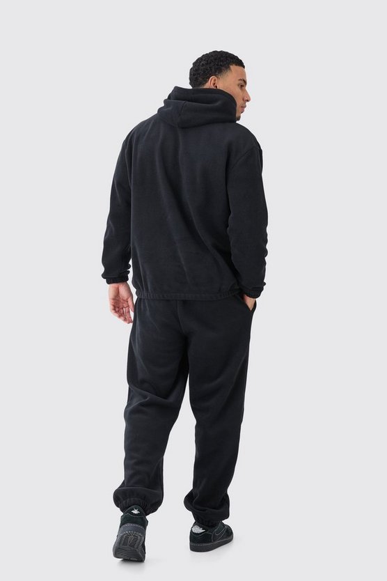 Man Oversized Fleece Hooded Tracksuit