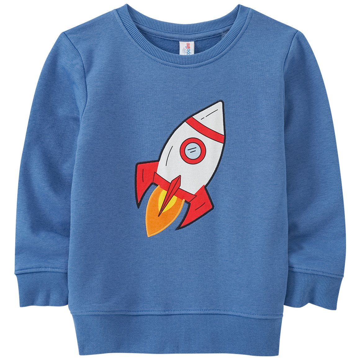 Kinder Sweatshirt mit Raumschiff-Applikation