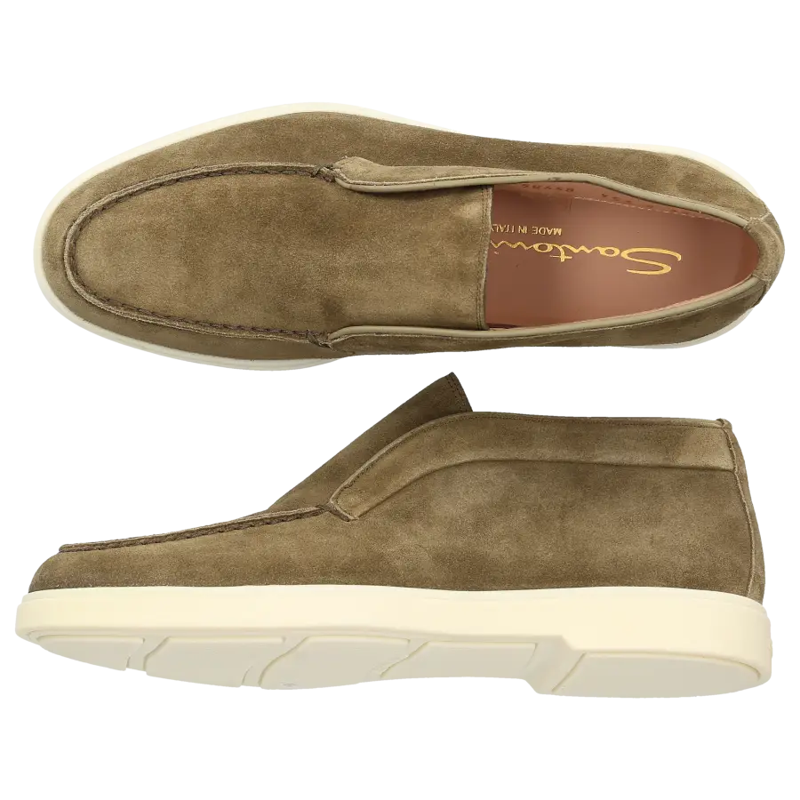 Santoni - Stiefeletten DESERT BOOT Veloursleder - grün
