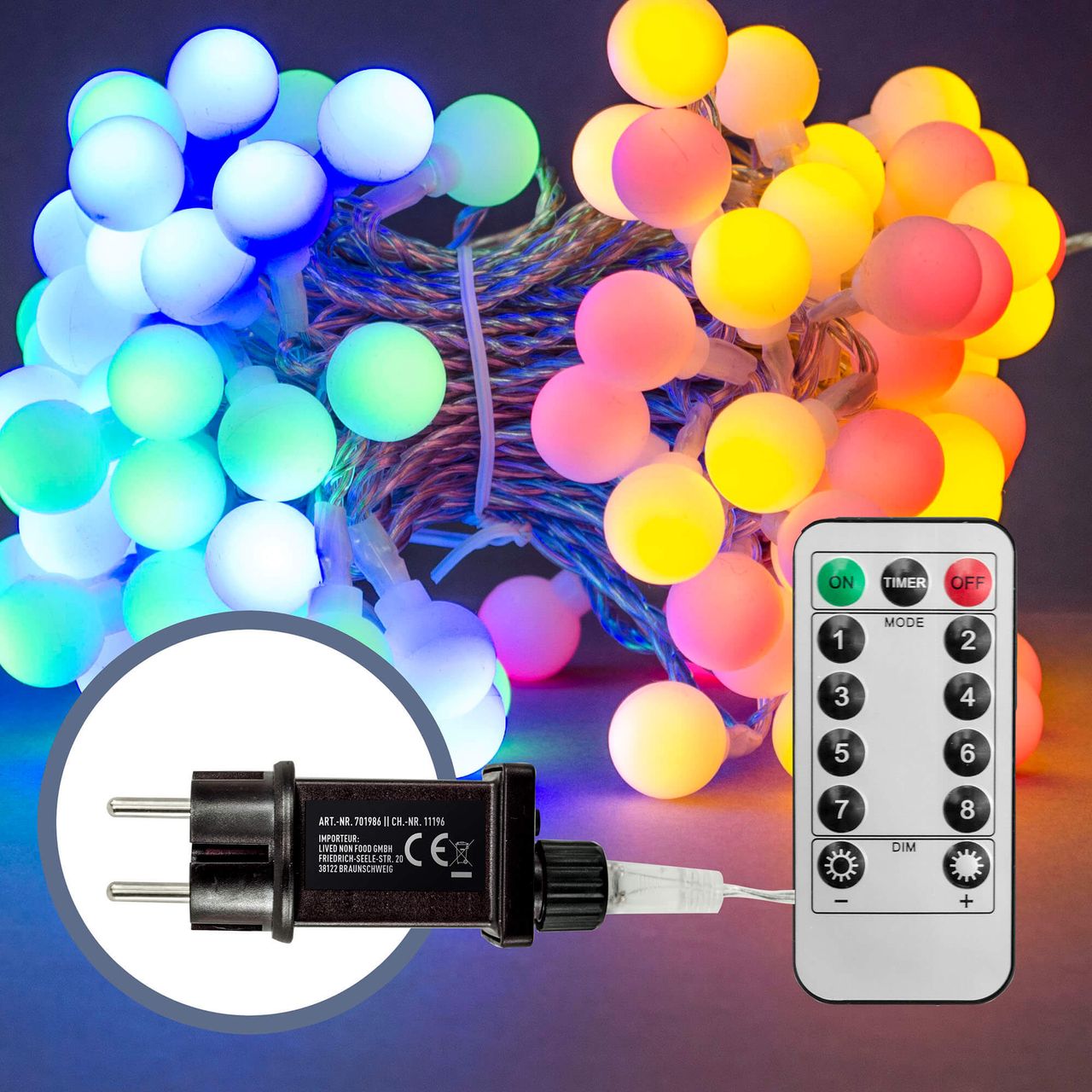 X4-Life X4-LIFE LED Kugeln Lichterkette RGB