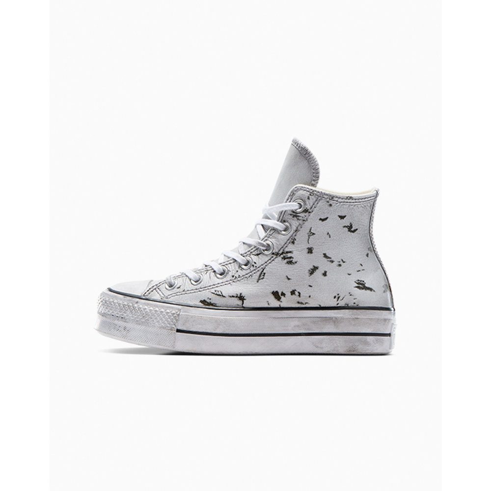 Converse Chuck Taylor All Star Lift Platform Laser Leather A08777C / weiss