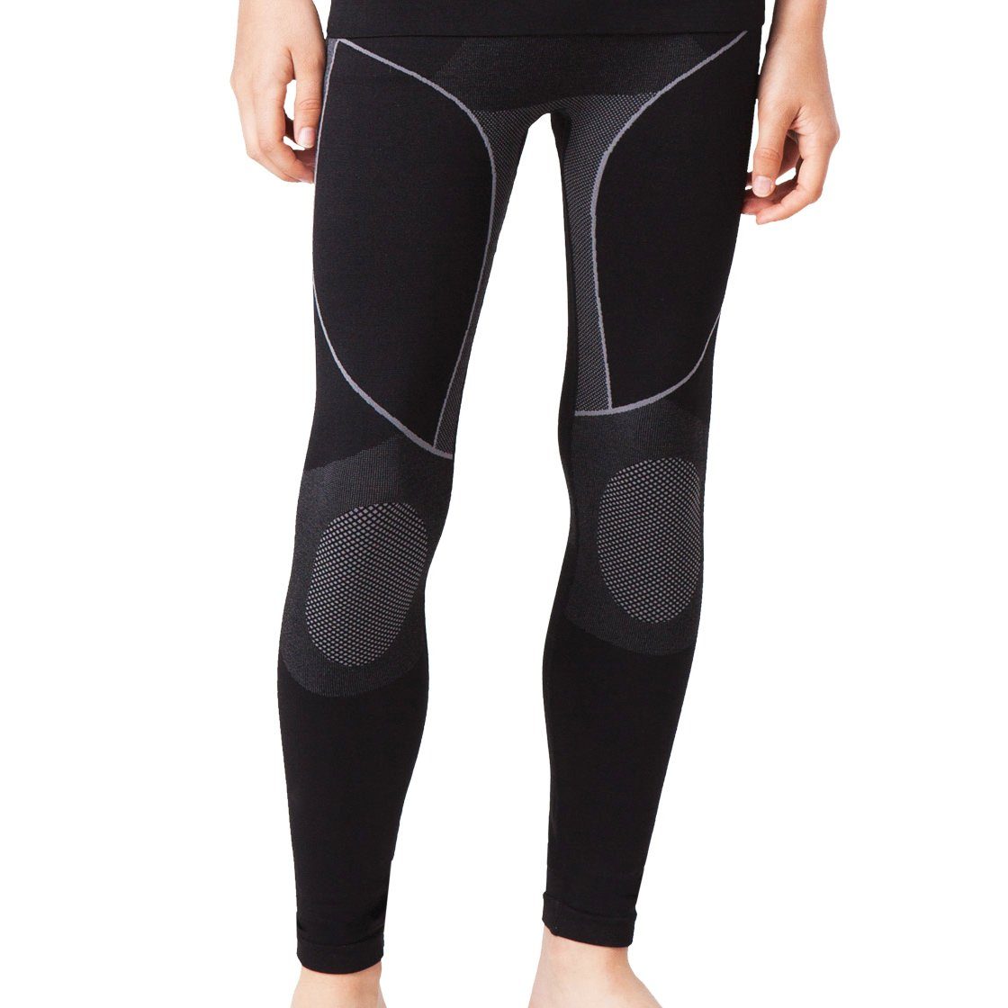 Gomati Thermounterhose Kinder Ski Thermo Funktionswäsche lange Unterhosen Seamless