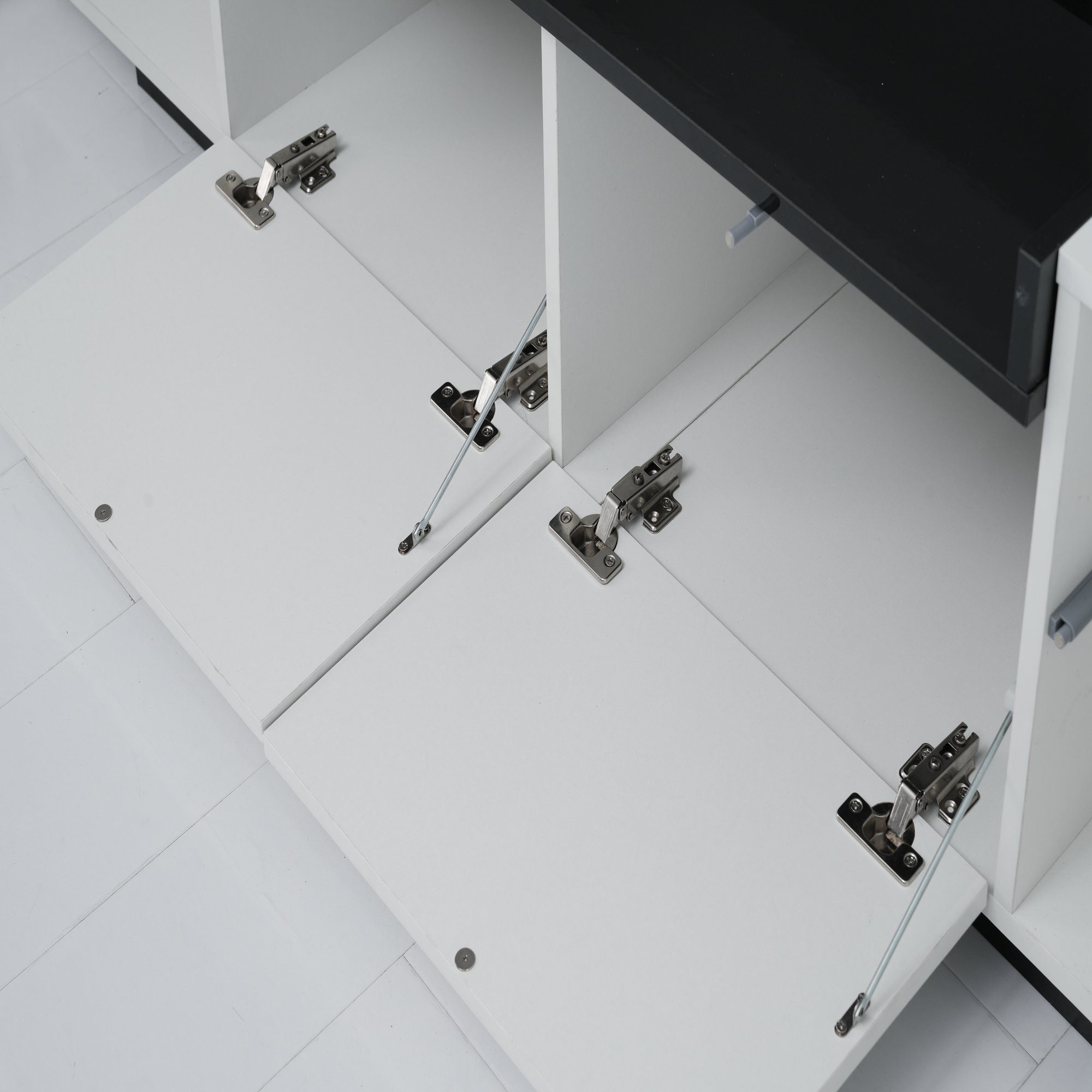 REDOM TV-Schrank (Fernsehtsich, mit verstellbaren Einlegeböden) TV-Schrank, Fernsehtsich, mit 2 Scharniertüren und 1 Schublade