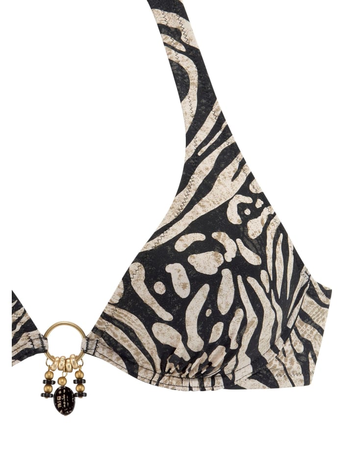 Bruno Banani Bügel-Bikini in braun-bedruckt günstig kaufen