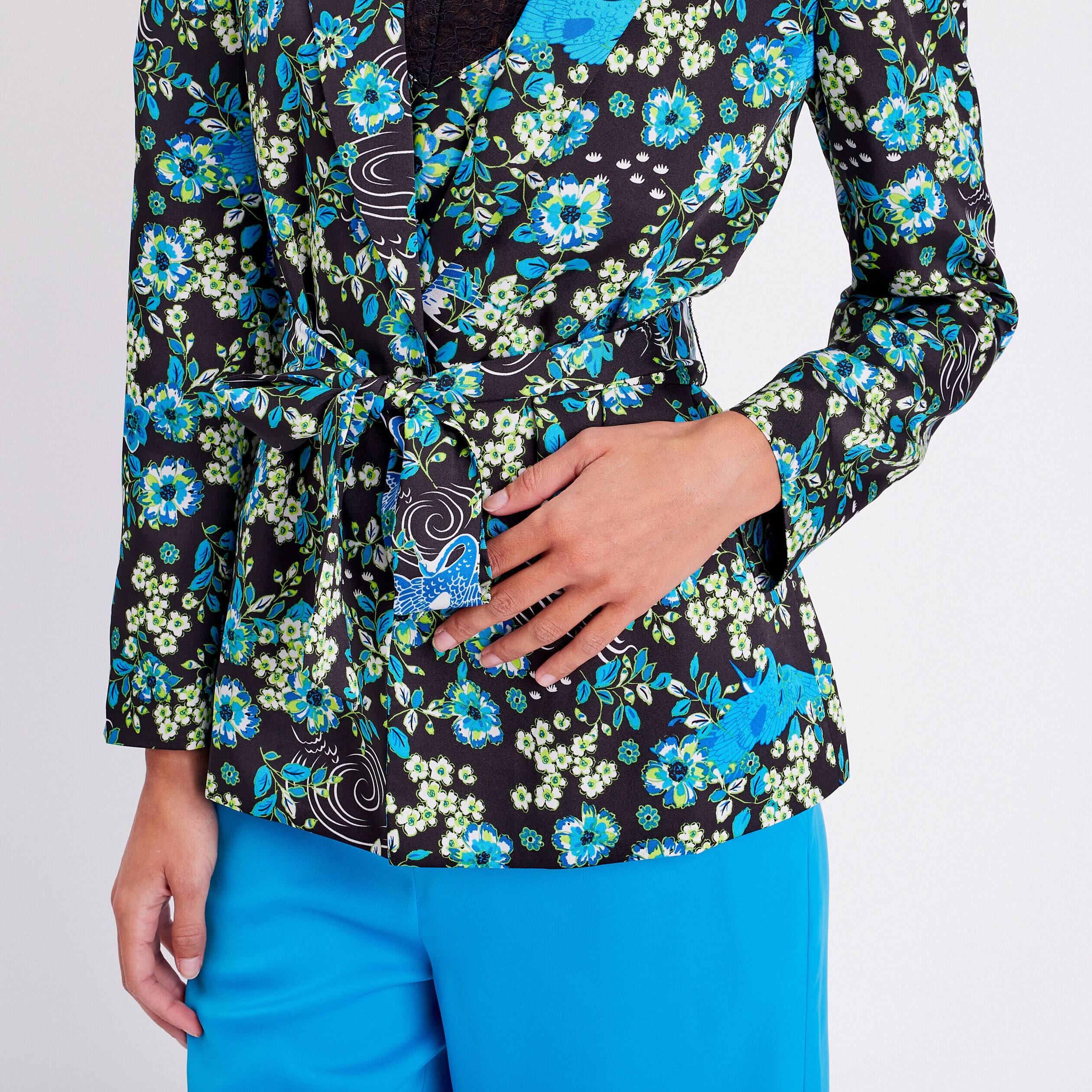Veste esprit blazer col châle noir femme | Cache Cache