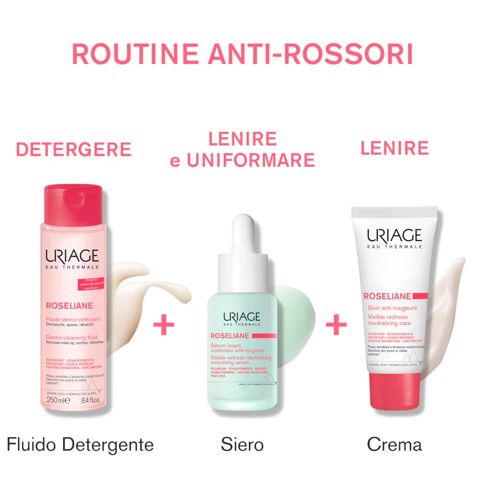 ROSÉLIANE Anti-Redness Corrective Smoothing Serum - Anti-wrinkle facial serum, Soothing facial serum