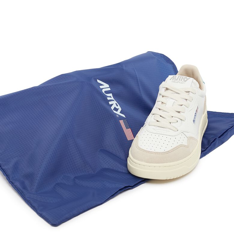 Autry Wmns Medalist Low leat/suede wht/st blue
