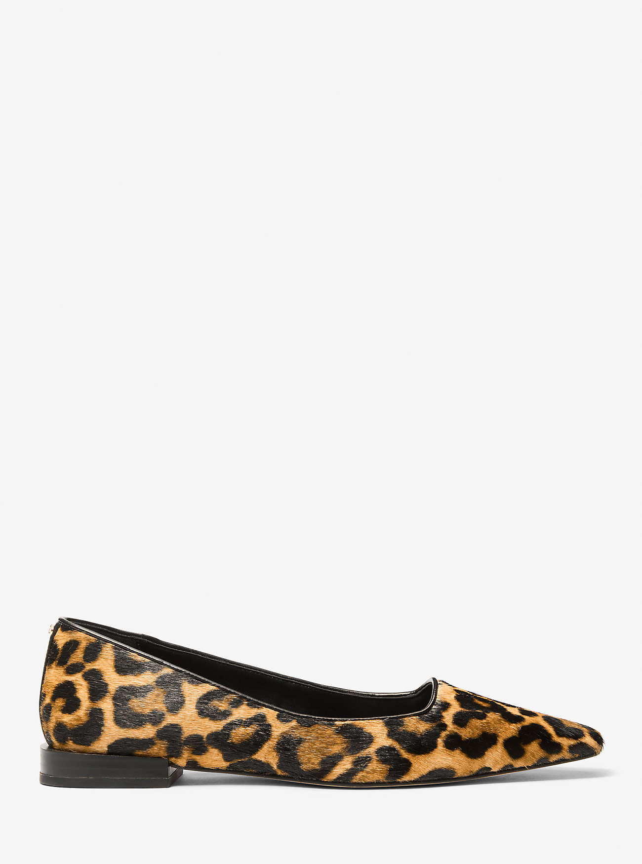 Darrah Leopardprint Ballerinasko i Kalvhår – MARIGOLD