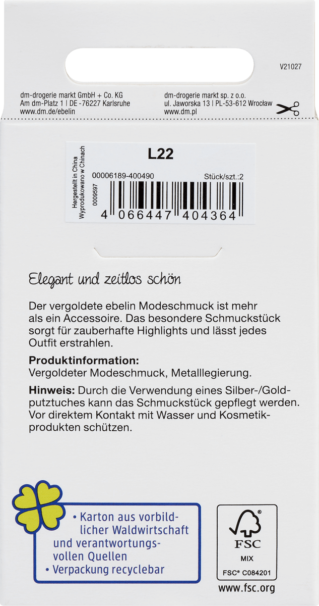 Creolen vergoldet mit Perlen, 2 St