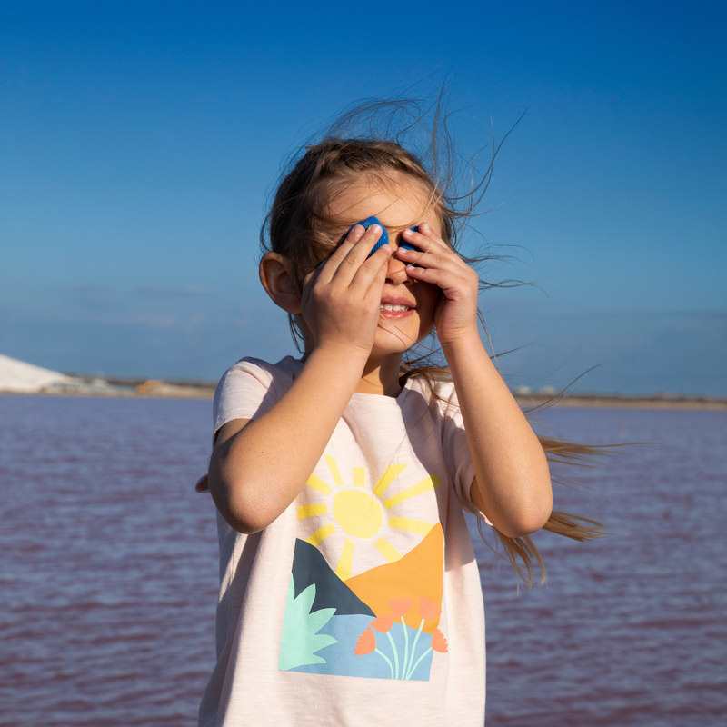 T-shirt fille paysage rose Catimini