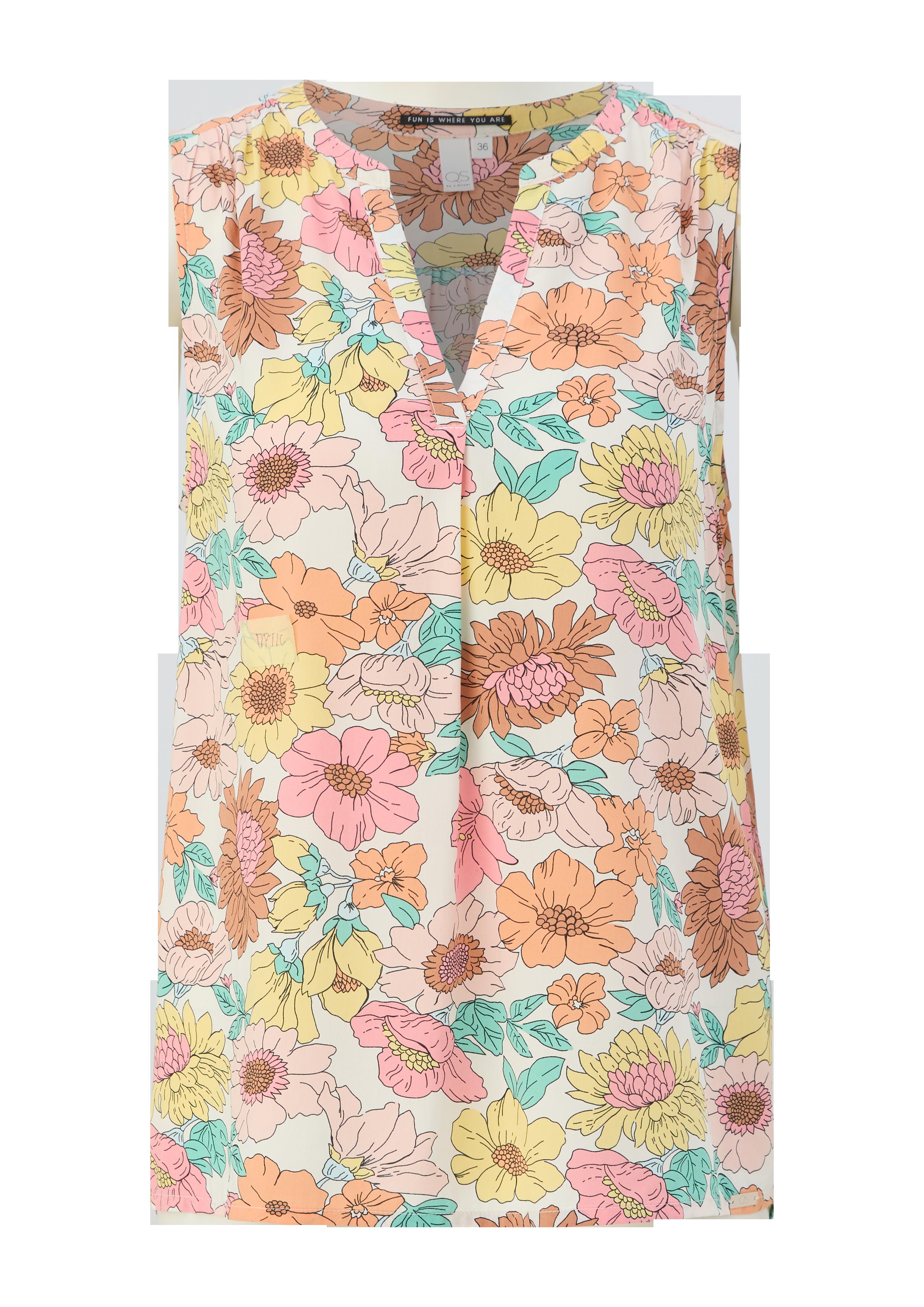 Viskosebluse mit Raffung  2130200-08A0